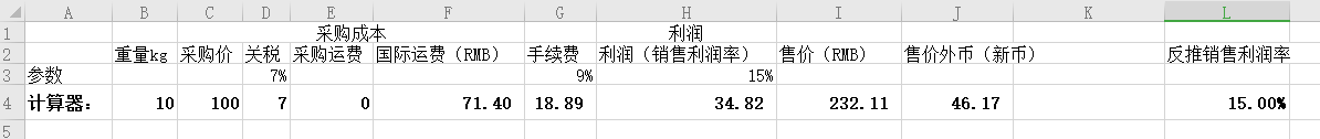 跨境電商標(biāo)準(zhǔn)定價公式解析